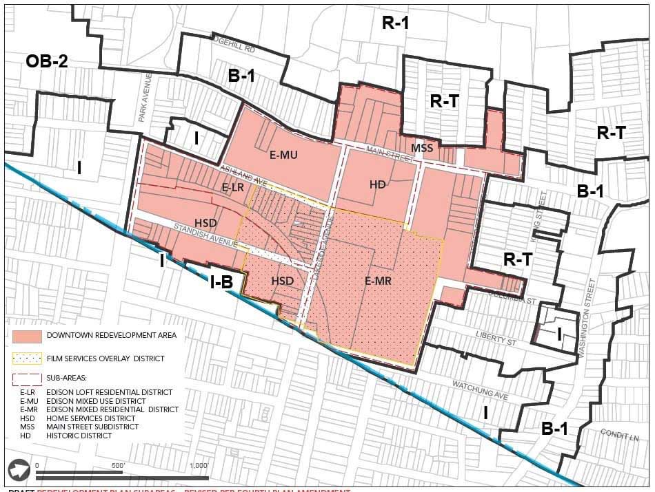 West Orange Redevelopment Map Nj