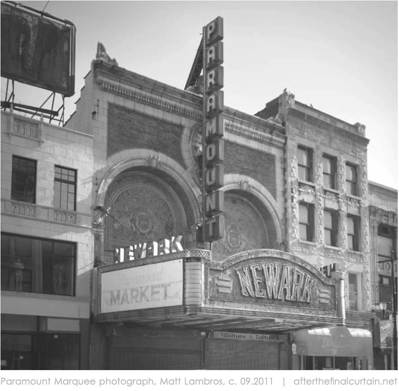 Paramount Theater Development Newark Historic Marquee Photo