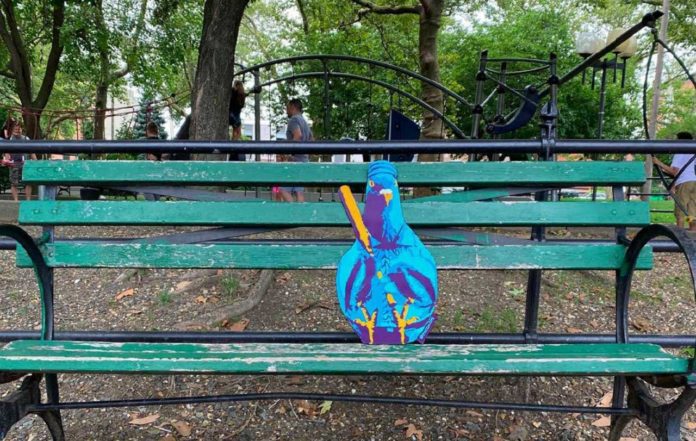 Pigeon Ops Public Art Hoboken Elysian Park Bird