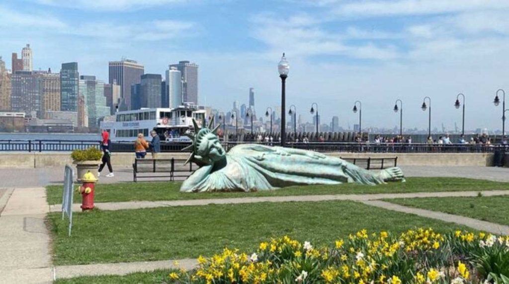 Reclining Liberty Liberty State Park Jersey City