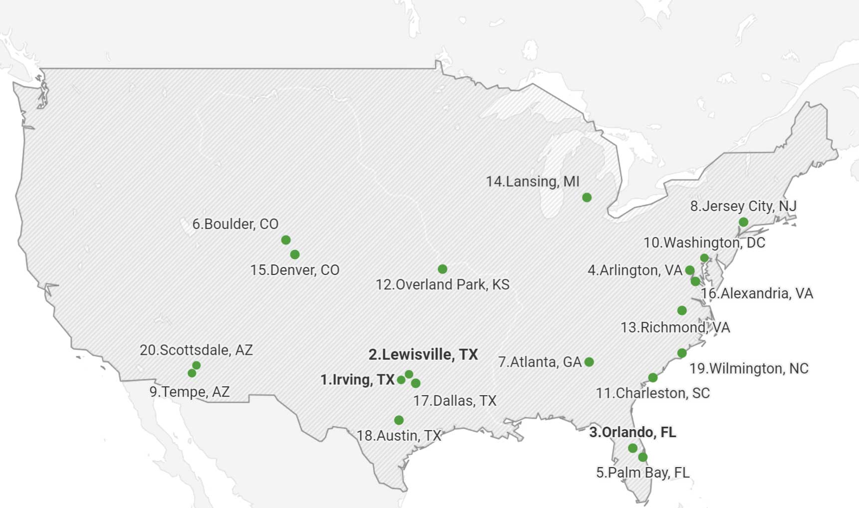 Top Renters Map Jersey City