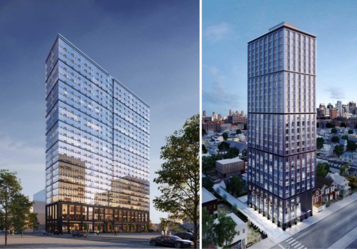 Namdar Group Celebrates Topping Out of Two Jersey City Towers 618 Pavonia 26 Van Reipen Jersey City Renderings