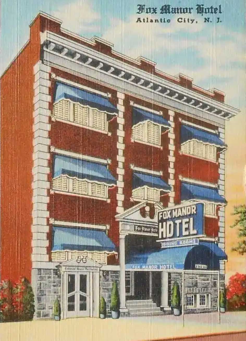 Fox Manor Hotel Atlantic City Postcard