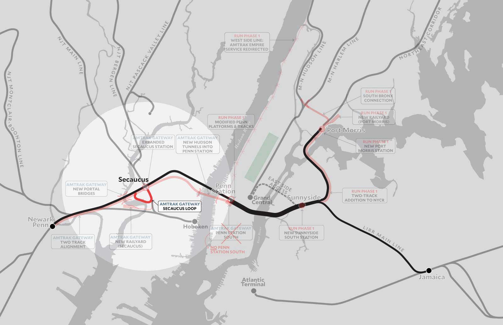 Bergen Loop Train Map