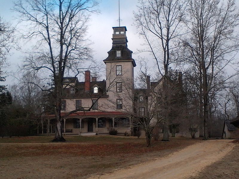 Batsto Mansion With Fire Tower