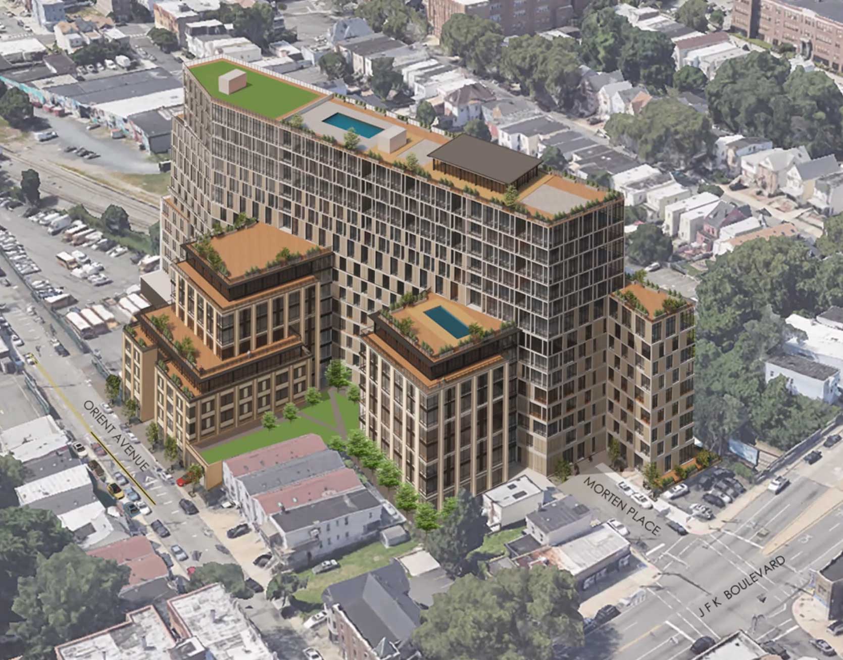 Green Villa Redevelopment Jersey City Rendering