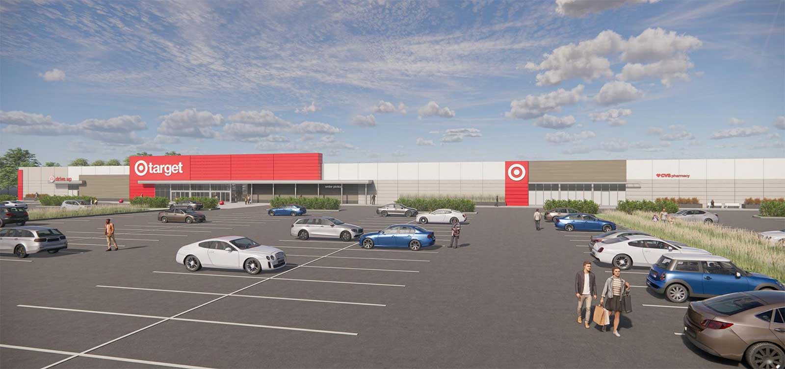 Construction work on the new Target store in Jersey City is in full swing