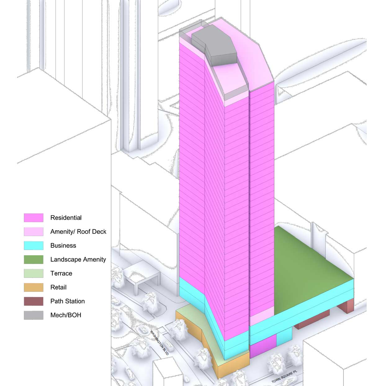 Town Square Tower Jersey City Bulking