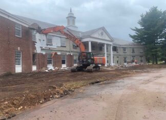 Former Johnson And Johnson Office Building Demolition