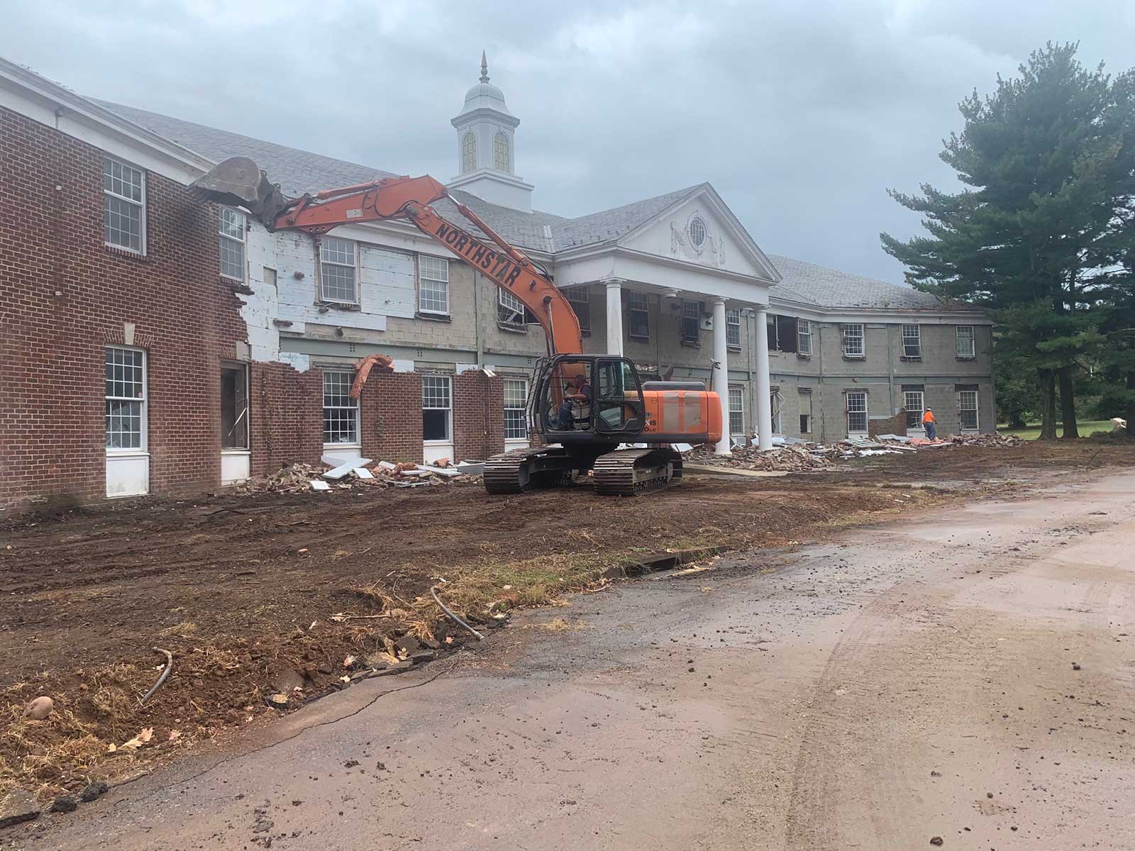 Former Johnson And Johnson Office Building Demolition