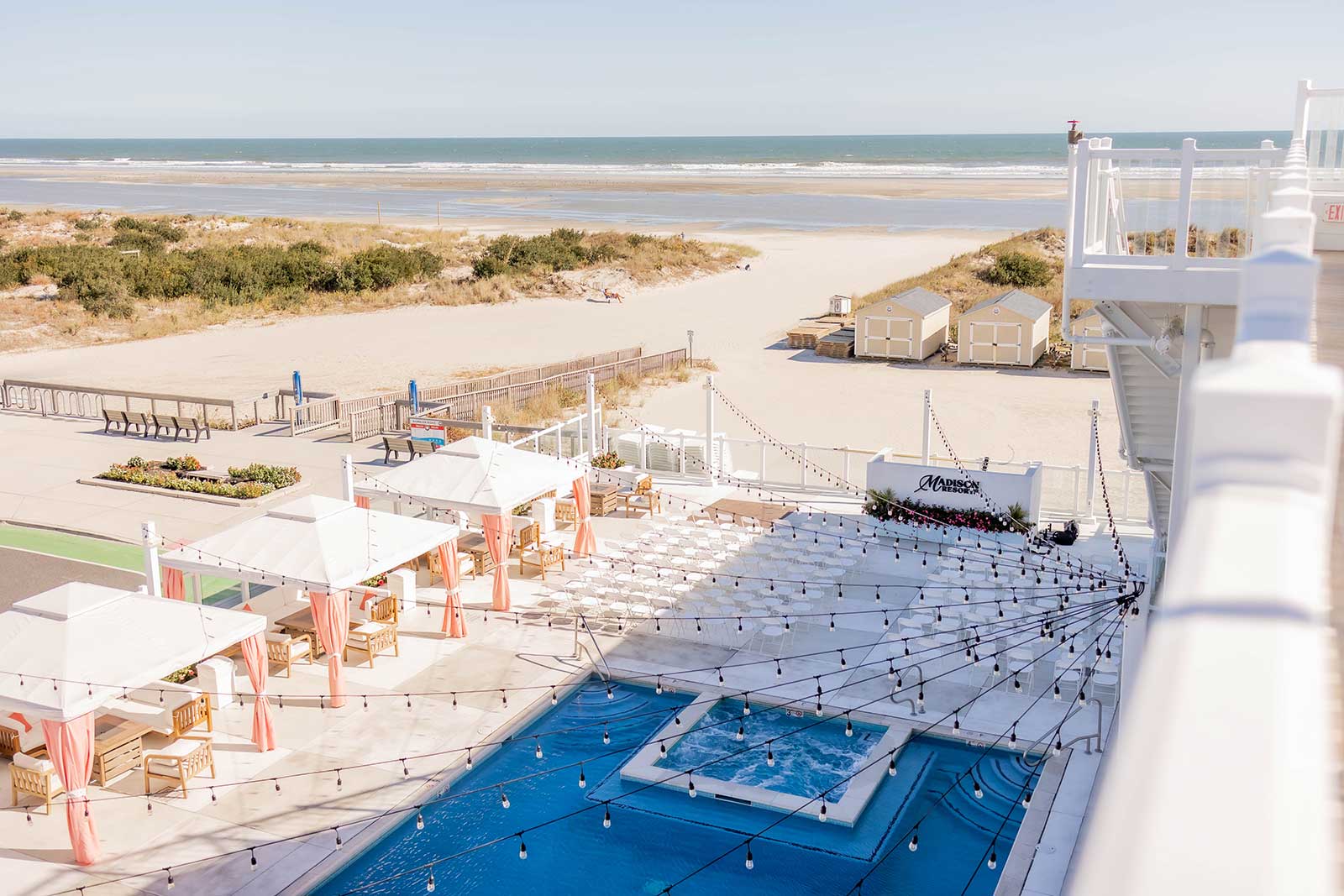 Wildwood Crest Pool Wedding Setup