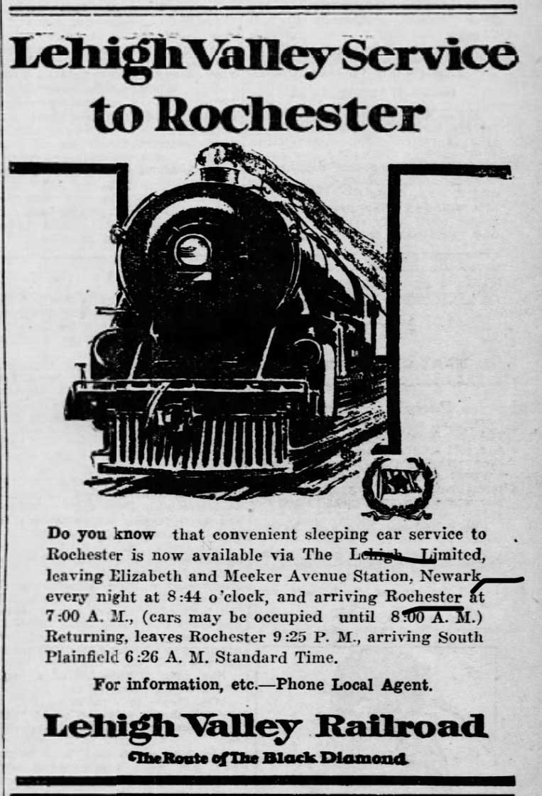 Lehigh Valley Railroad Advertisement