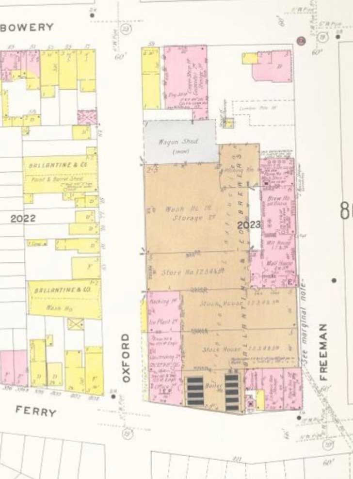 Historic Ballantine Brewery Map