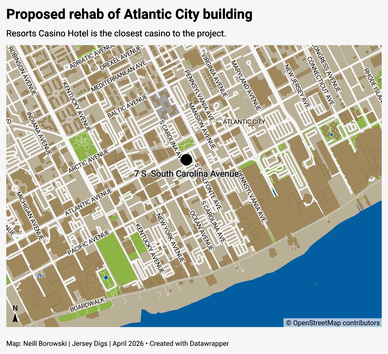 7 S Carolina Atlantic City Map