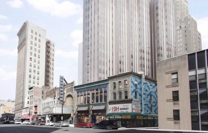 RBH Groups Reveals Updated Plan to Build Tower Behind Newark’s Paramount Theater Paramount Theater Featured