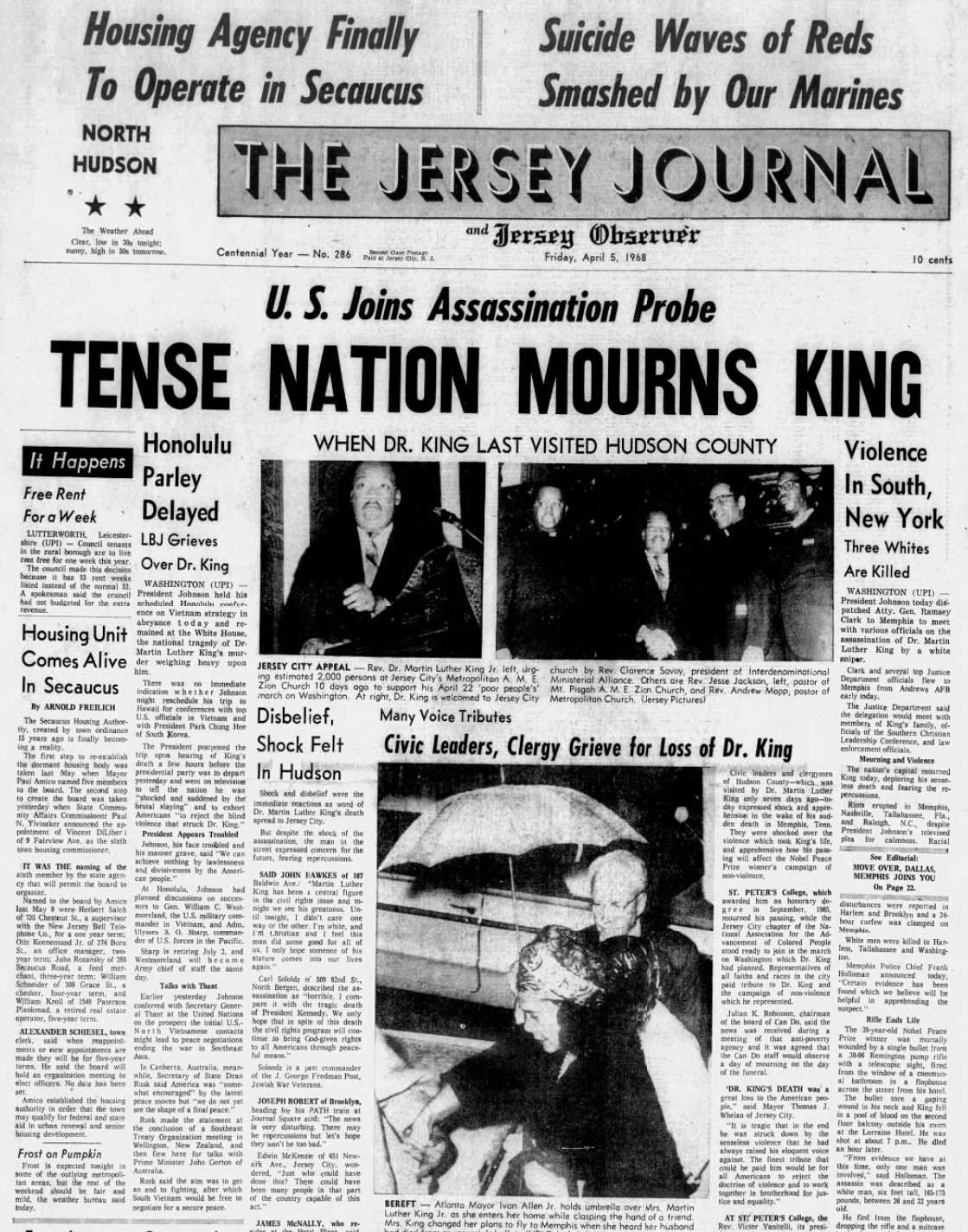 Mlk Assassination Jersey Journal